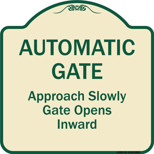 Designer Series-Automatic Gate Approach Slowly Gate Opens Inward, 18" x 18", TG-1818-9863